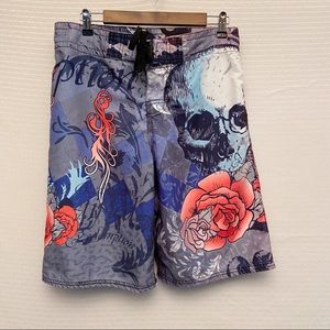 Tattoo by Free Spirit Board Shorts Sz Large